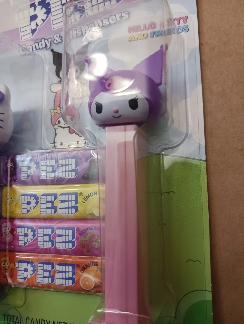 HELLO KITTY And Kuromi PEZ Dispensers 2 pack , 4 Rolls Pez New